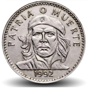 1995 cu the one! the only! genuine che guevara cuba 3 peso coin (1995)! buy 2 also get rare 1990"3d" variety (first issue!!) 3 pesos brilliant uncirculated