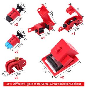 Lockout Tagout Kit - Lockout Set Safety Padlocks Lockout Hasp Breaker Lockout Ball Valve Lockout Steel Cable Lockout Plug Loto Valve Lockout Loto Tags Lock Out Tag Out