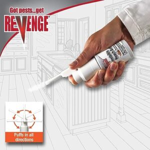 Revenge Invisible Roach Bait with Puffer Applicator, Kills Ants, Beetles, Roaches & More, Long Lasting Formula