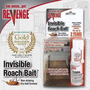 Revenge Invisible Roach Bait with Puffer Applicator, Kills Ants, Beetles, Roaches & More, Long Lasting Formula