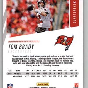 2020 Panini Prestige Football #40 Tom Brady Tampa Bay Buccaneers Official NFL Trading Card From Panini America