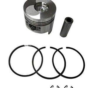 ENGINERUN 86MM Piston & Piston Ring Kit Compatible with Yanmar L100 STD Diesel 186F 186FA Tractor Engine 10HP Generator Parts ref OEM 714970-22500 714980-22720