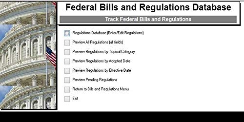 Federal Bills and Regulations Database