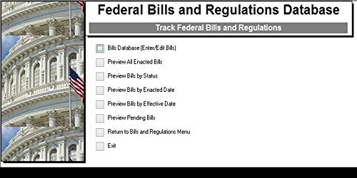 Federal Bills and Regulations Database