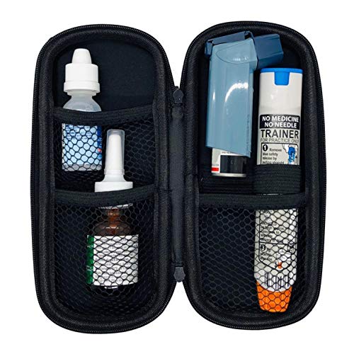 CozmicDriftr EpiPen Carrying Case, Medical Travel Organizer, Water Resistant, Durable, Holds 2 Epipens, Auvi-Q, Eye Drops, Nasal Sprays and Other Essential Allergy Supplies