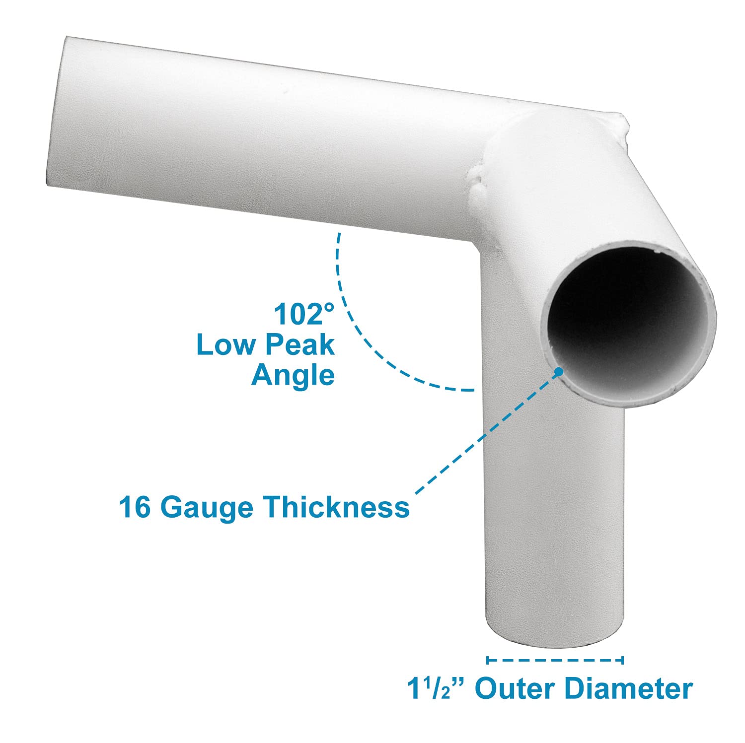 GoodsZone Canopy Fittings Kit 1 3/8" Slant Roof Carport Gazebo Slope Lean to Shed Greenhouse Frame Connectors, Full Set for 6, 8, 10 Legs, Choose Size (for 8 Legs)