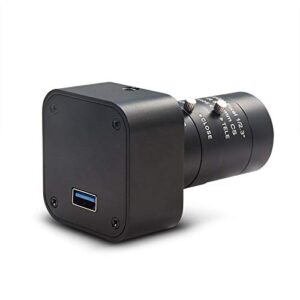 MOKOSE HD Webcam USB 3840 x 2160 Digital Industrial Camera with CS-Mount 5-50mm Telephoto Zoom Manual Lens UVC Free Drive.