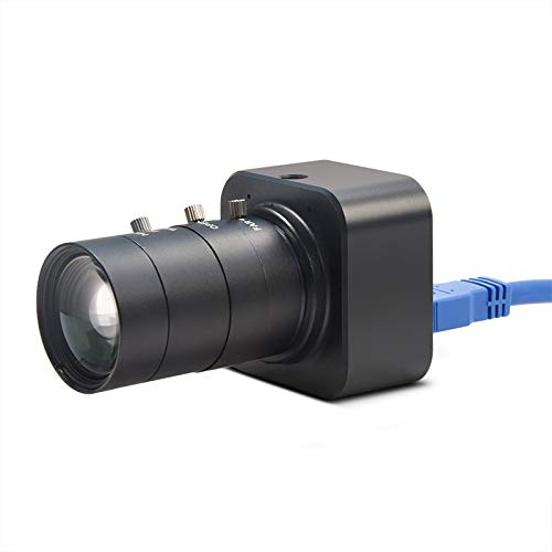 MOKOSE HD Webcam USB 3840 x 2160 Digital Industrial Camera with CS-Mount 5-50mm Telephoto Zoom Manual Lens UVC Free Drive.