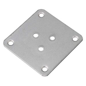 RDEXP 4PCS Leg Mounting Plates 7x7cm Furniture Leg Attachment Plate Hole Dia 5.8mm