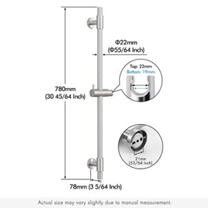 KES Shower Slide Bar 30-Inch with Adjustable Handheld Shower Head Holder for Bathroom Wall Mount SUS 304 Stainless Steel Brushed Finish, F209S78DG-BS