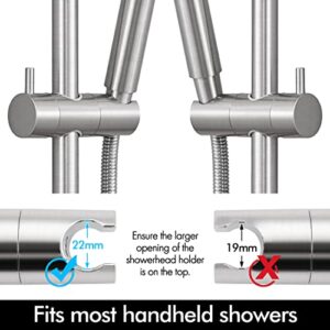 KES Shower Slide Bar 30-Inch with Adjustable Handheld Shower Head Holder for Bathroom Wall Mount SUS 304 Stainless Steel Brushed Finish, F209S78DG-BS