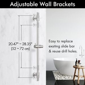 KES Shower Slide Bar 30-Inch with Adjustable Handheld Shower Head Holder for Bathroom Wall Mount SUS 304 Stainless Steel Brushed Finish, F209S78DG-BS