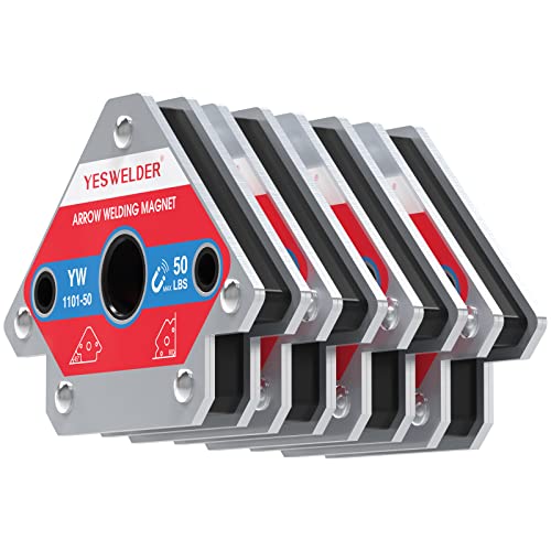 YESWELDER 50 LB Welding Magnet-4 Pieces of Magnetic Welding Holder 50 LBS Holding Power Welding Accessories