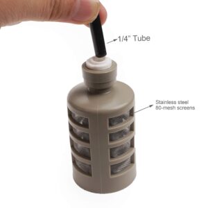 CHUNHUI Misting Cooling System Filter for 1/4" Water Tube Inlet Water,for Water Pumb Inlet,Stainless Steel Sediment Filter 80 Mesh Screen