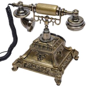 DYRABREST Rotary Phone Vintage Phone Corded Antique Telephone Old Vintage Rotary Dial Phone Retro Phone Handset Turntable Telephone Office Telephone Antique Landline