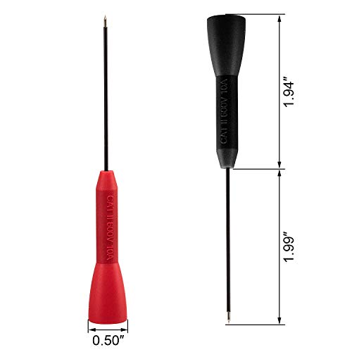 ANCIRS 2mm Needle Test Probes, 600V/10A Non-Destructive Multimeter Test for Fluke Leads tl71 tl75