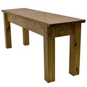 Golden Oak Farmhouse Bench