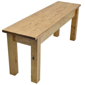 Golden Oak Farmhouse Bench