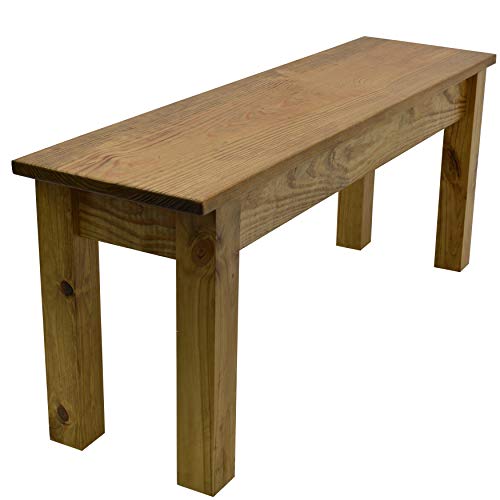 Golden Oak Farmhouse Bench