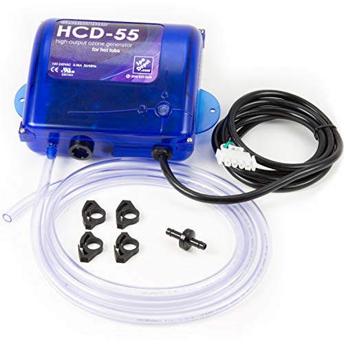 Clarathon HCD-55 Spa Ozonator Kit: Hi-Output Ozone Generator for Hot Tubs & Swim Spas - Universal: 120V / 240V