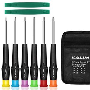 kalim triangle head screwdriver set, 6 pcs repair insulation set, triangle driver set for thomas mcdonald's toy, suitable for electronic equipment disassembly, toy repair, etc.(ta1.4-ta3.0)