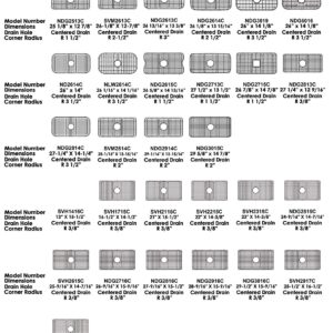 Serene Valley Sink Bottom Grid 27-9/16" X 15-1/2", Centered Drain with Corner Radius 3/8", Sink Protector NDG2816C