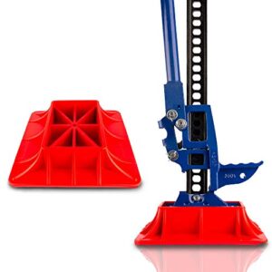 ZESUPER Off-Road Base High Lift Jack Base Plate Compatible with Hi Lift Jack PP Pad to Alleviate Jack Hoisting Sinkage (Red)