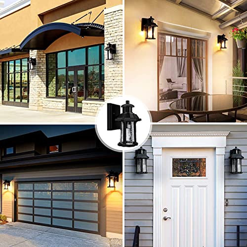 Motion Sensor Outdoor Lights, 3 Lighting Modes Porch Lights Fixture for House, Dusk to Dawn Exterior Wall Lights, Waterproof Aluminum Anti-Rust Lantern for Entryway, Bulb Not Included