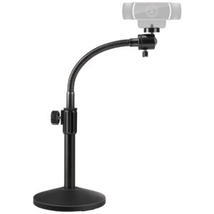 puroma webcam stand goose-neck mount stand upgraded desktop stand for logitech webcam c922 c930e c920s c920 c615 and other webcam with 1/4" thread