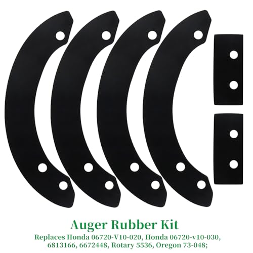 POSEAGLE 06720-V10-020 Auger Rubber Kit with 76322-V10-020 Scraper Blade Replaces Honda HS520 Paddles, Honda HS520 Paddle Kit, Honda HS720 Paddles for Honda HS520, HS720, 20 inch Snow Blowers