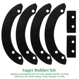 POSEAGLE 06720-V10-020 Auger Rubber Kit with 22431-V10-013 Ribbed V-Belt Replaces Honda HS520 Paddles, Honda HS520 Paddle Kit, Honda HS720 Paddles for Honda HS520, HS720, 20 inch Snow Blowers