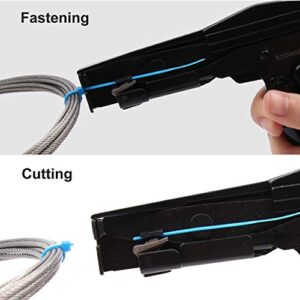 Knoweasy Cable Tie Gun and Cable Tie Tool- Fastening and Flush Cutting Tool with Steel Handle Zip Tie Tool for Nylon Cable Ties