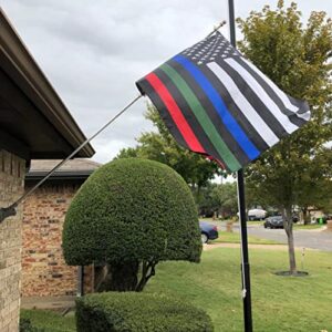 Thin Blue Red Green Line American Flag 3x5 Outdoor- Police Firefighter Military American Flags- USA Flag Support Fire Military Law Enforcement Officers