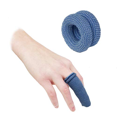 Finger Bandage, First Aid Tublar Bandage Finger Bobs Cots Buddies Dressings 15x600mm for Use Beneath A Finger Cot (Pack of 10, Blue Colour)