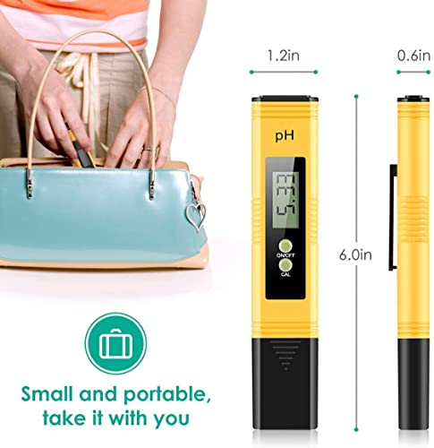 PentaBeauty PH Meter, PH Meter 0.01 PH High Accuracy Water Quality Tester with 0-14 PH Measurement Range, PH Meter for Water/Brewing/Food/Soil/Sauce/Laboratory, TDS Meter, PH Pen