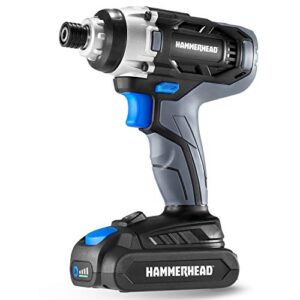 hammerhead 20v 1/4 inch cordless impact driver kit with 1.5ah battery and charger – hcid201