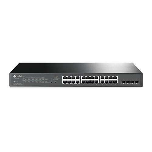 TP-Link TL-SG2428P Jetstream 28-Port Gigabit Smart Switch with 24-Port PoE+, 4 SFP Slots (250 Watt Budget, Centralized Cloud Management Omada SDN, and Intelligent Monitoring)