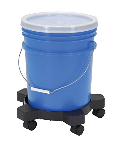 Vestil PDD-5 Drum Dolly Plastic, Black, 5-7 Gallon, 80# Capacity