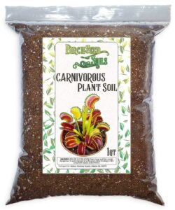 carnivorous plant soil mix all natural perfect for venus fly traps, pitcher plants, butterworts, and sundews 1 quart 1-2 small plant size bag