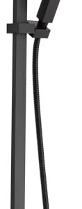 Delta Faucet Single-Spray H2Okinetic Slide Bar Hand Held Shower with Hose, Black Handheld Shower Head, Slide Bar Hand Shower, Handheld Shower, Detachable Shower Head, Matte Black 51567-BL