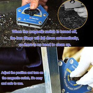 Multi-Angle Welding Magnets Holder Tool - Neodymium Magnetic Welding square, 55LBS Strong Hand Tools With Switch, Hexagon Multi-Angle Magnets: 30°, 45°, 60°, 75°, 90°, 105°, 120°, 135°, 150°(Small)