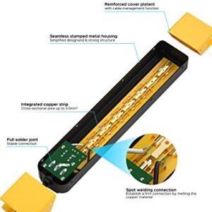 CRST 7-Outlet Heavy Duty Surge Protector Power Strip with Flat Plug, 9 feet Long Extension Cord for Home Garage Industrial Workshop, 1350 Joules, 15A Circuit Breaker