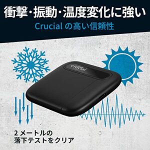 Crucial X6 1TB Portable SSD - Up to 800MB/s - PC and Mac - USB 3.2 USB-C External Solid State Drive - CT1000X6SSD9