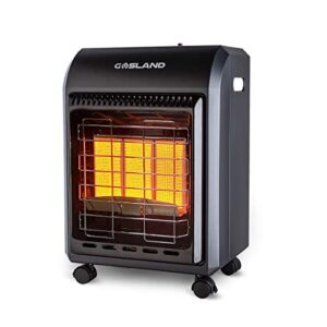 gasland mha18b propane heater, 18,000 btu warm area up to 450 sq. ft, portable lp gas heater for garages, workshops and construction sites, ultra quiet propane radiant heater with lp regulator hose