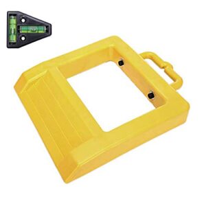 homeon wheels pallet truck chock heavy duty pallet jack stopper 14.2" length x 11.6" width x 2" height yellow (1 pack) one t level