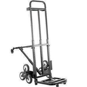 VEVOR Stair Climbing Cart 460lbs Capacity, Portable Folding Trolley with 5Inch and 1.5Inch Wheels, Stair Climber Hand Truck with Adjustable Handle, All Terrain Heavy Duty Dolly Cart for Stairs