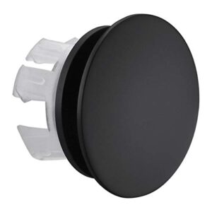 orhemus solid brass sink overflow cap round hole cover for bathroom basin, matte black finished