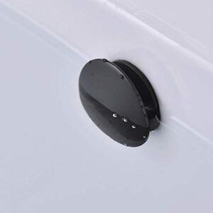 Orhemus Solid Brass Sink Overflow Cap Round Hole Cover for Bathroom Basin, Matte Black Finished