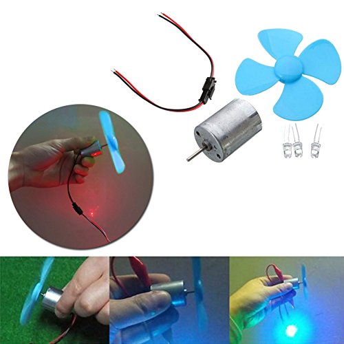 NA. Newesoutorry Power Generator, DIY Kits 6-9V Wind Turbine Micro Motor/Mini Blue Leaf Paddle/Diodes/Cables