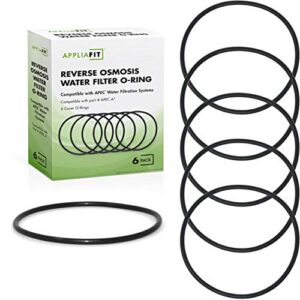appliafit 6-pack o-rings compatible with whirlpool whkf-c8 for whkf-dwhv, whkf-dwh & whkf-duf water filter housings